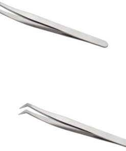 Housoutil 2pièces Pince à Épiler Acier Pour Grafting De Faux Outil De Maquillage Forme De Clip Pour Événements Et Maquillage