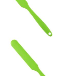 Housoutil 2pièces Pinceau à Multifonctionnel Silicone Avec Racleur Outil De Soins Capillaires Décorations De Gâteaux Vert