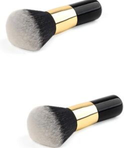Housoutil 2pièces Pinceau De Fond Plat Brosse De Maquillage Polyvalente Pour Blush Contour Et Outil De Pratique Pour Parfait
