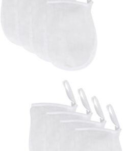 Angoily 8pièces De Nettoyage Facial Microfibre Démaquillants Réutilisables Pour Maquillage Parfait Outils De Voyage Pour Soins Du Visage Blanc