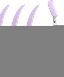 Ciseaux à Sourcils avec Peigne | Kit Anti-Dérapant de 4 Pièces pour la Taille des Sourcils | Accessoire Beauté pour Femmes Filles Adultes Mères Grand-mères Amies