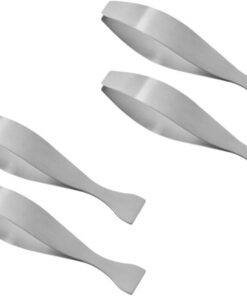 Healeved 4 Pièces Pinces à Épiler en Acier Inoxydable pour Poils de Porc et Viande, Design Ergonomique Économisant la Force, Outil Multifonction Cuisine Culinaire Argenté