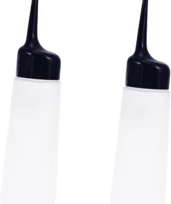 Ciieeo Outils De Coiffure Applicateur Huile Cheveux Flacon Applicateur Vide avec De pour À Pointe Inclinée pour Appliquer La Couleur des 2 Pièces