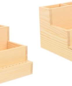Healeved 2pièces Organisateur De Bureau à Deux Pour Outils De Manucure Et Cosmétiques Rangement Pratique Et Élégant Pour Table Ordonnée