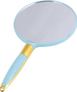 OUNONA Miroir de Maquillage Rétro Portable Miroir Cosmétique à Main Vert Accessoires de Beauté Pratiques et Élégants
