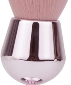 STOBAZA Pinceau à Blush Duveteux et Pinceau à Poudre Rose, Taille Compacte, Fibres Synthétiques, pour Maquillage Professionnel et Voyage, Outil Polyvalent pour Estomper et Fond de Teint