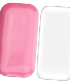 Housoutil 4pièces Autocollant Frontal Silicone Pour Extensions De Cils Accessoire De Maquillage Outil De Greffe Coussinet Réutilisable Blanc Rose