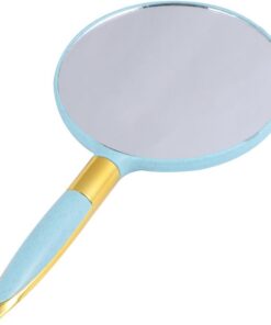 Housoutil Miroir de Maquillage Rond Outil de Maquillage Vintage Portable et Léger pour Femmes en Voyage