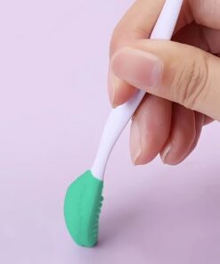 Brosse à pores double face en silicone – Exfolie et nettoie efficacement les grands pores visibles, débouche les points noirs, accessoire essentiel de beauté de la peau (vert)