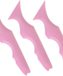 Pochoirs Maquillage Précis et Professionnel en Silicone Rose 3pcs pour Eyeliner Outil de Maquillage Réutilisable Aide Pratique pour Yeux et Lèvres