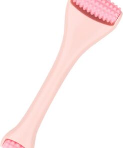 ULTECHNOVO Stick D'introduction pour Crème Contour des Yeux en Silicone et Abs, Tige de Massage Ergonomique Rose pour Relaxation et Soulagement Visage