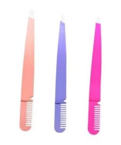 Healvian 3 Ensembles Outils De Maquillage Pincements De Cils Pincettes De Mise En Forme Pincettes Pour Femmes Pince À Épiler Peigne À Sourcils Peigne À Épiler 2 En 1 3 Pièces * 3