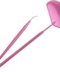 Kit Bâtonnet de Cils en Acier Inoxydable et Aluminium Rouge | 1 Set, Usage Salon, Outil Auxiliaire pour Extensions, Pratique, Solide, Facile à Utiliser