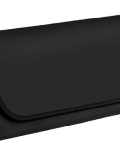 Trousse de maquillage de voyage multifonctionnelle en matériaux imperméables avec fermeture éclair double compartiments pour articles de toilette, outils de coiffure, organiseurs de voyage, Noir