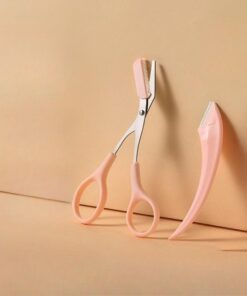 Ciseaux à sourcils pour homme et femme - Tête de peigne amovible - Outil de coupe des sourcils sûr - Facile à utiliser pour les débutants - Recommandé par les maquilleurs