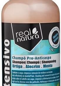Real Natura - Shampoing Sans Sel Pro-Antipelliculaire - 500 ml - Purifiant et Apaisant - Anti-Pellicules et Soin du Cuir Chevelu