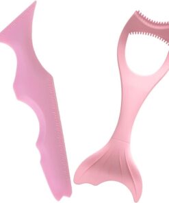 VALICLUD Outil de Maquillage Yeux en Silicone, Pochoir D’eye-liner Réutilisable, Souple et Facile à Nettoyer, Lot de 2 Pièces