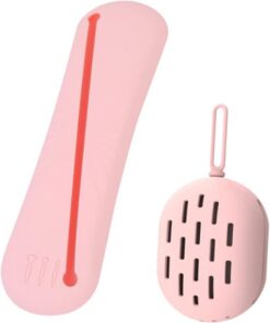 Housoutil Organiseur de Pinceaux Maquillage et Porte-éponges Cosmétiques Silicone Léger et Compact pour Ranger et Transporter Vos Outils de Beauté