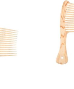 Healeved 2 Pièces Peigne Large à Dents Espacées pour Barbe Longue et Soins Capillaires Démêlant pour Cheveux Épais et Rugueux Adapté Usage Domestique
