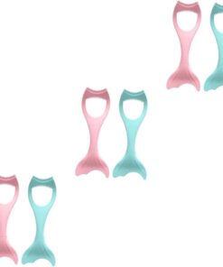 Housoutil 6pièces Outils De Maquillage Pour Yeux Silicone Applicateurs Réutilisables Pour Eyeliner Accessoire Pour Maquillage Des Yeux Outils Rose Vert