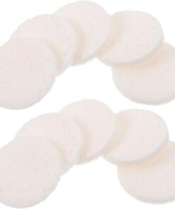 Housoutil 40pièces Éponges de Maquillage Arrondies Disques Démaquillants Simples Outils Cosmétiques pour Visage Nettoyants Visage Accessoires Maquillage