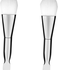 Healeved 2pièces Brosse à Masque Visage Double Tête Outil De Nettoyage Et Application Pour Soins De Peau Pratique Et