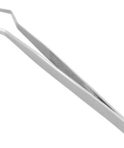 Housoutil Pince de Précision Accessoire Confortable pour Extensions de Cils Force de Serrage Optimale en Métal Argenté et Design O Unique pour Maquillage des Professionnels et Filles