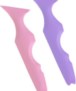 STOBAZA Applicateurs de Maquillage en Silicone 2pcs Surface Lisse et Facile à Nettoyer pour Eyeliner et Sourcils, Outils Pratiques pour Maquillage Rapide
