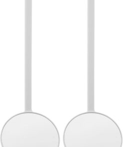 Miroir à Cils de Salon Rond Portable 2 Pièces Blanc en Verre | Prise en Main Confortable, Format Pratique pour Paquet à Maquillage, Usage pour Technicienne et Filles