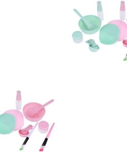 Healeved 4ensembles Et Outils Pour Masque Facial Kit De Avec Pinceau Silicone Cuillère Et Accessoires Pour Soins Peau Rose Couleur Aléatoire