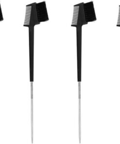 Housoutil Lot De 3 Peignes À Sourcils Portables Brosses À Outil De Beauté Multifonctionnel En Acier Inoxydable Noir Idéal Pour Les Voyages 2 Pièces X 3