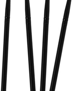 Healeved Pinceaux Yeux Accessoires de Maquillage Essentiels Doux et Confortables en Aluminium et Silicone Lot de 4 pour Femmes en Voyage