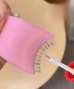 Lot de 2 pinces à cils en plastique de couleur aléatoire pour application et toilettage de faux cils