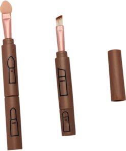 1pièce Pinceau De Maquillage Portable Avec Couvercle Brosse à Lèvres Eyeliner Et Outil Cosmétique Pratique Pour Voyage Et Usage Quotidien