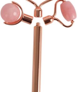 OUNONA Masseur à Rouleaux en Jade Naturel Outil de Beauté Pratique Design Élégant pour Massage Visage et Cou pour Maison et Voyage