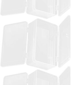 Housoutil Boîte de Rangement pour Ongles 3 Pièces à Double Compartiment Grosse Capacité Plastique Solide Organiseur pour Accessoires Nail Art Vernis et Outils de Manucure Portable pour