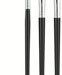 Lot de 3 pinceaux à eyeliner, pinceau biseauté à poils synthétiques, outil de maquillage pour les yeux, ultra fin et incliné à angle plat pour beauté