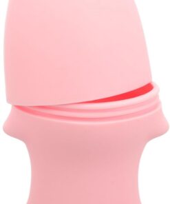 Rouleau de Glace pour Visage en Silicone Rose Réutilisable | Appareil de Massage Visage, Outil Facial pour Glace, Aide à Soulager la Fatigue