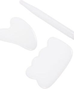 VALICLUD 1 Ensemble De 3 Pièces D'Acupuncture Massage Facial Kit De Planche À Gratter Gua Sha Outils Pour Le Visage Grattage De Beauté
