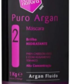 Real Natura - Masque Sans Sel Puro Argan - Hydratation et Réparation Intense - Huile d'Argan Pure - Cheveux Doux et Brillants - Format 1000 gr