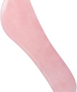 Housoutil Planche de Massage Gua Sha en Cristal Composite Rose Forme S pour Femmes, Outil Naturel de Massage Facial Bords Lisses pour Soin Peau