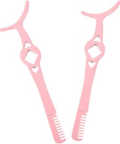Healvian 2 Pièces Peigne Recourbe-Cils Pince À Cils Pince À Cils Outils De Cils Pince À Épiler Pince À Cils Pour Femmes Outil Applicateur De Cils Applicateur De Cils Outils De Beauté Rose