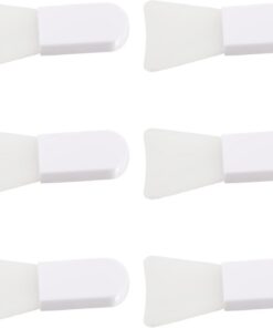 Angoily Pinceaux Applicateurs de Masque en Silicone Blanc Doux Lot de 6 Outils Miniatures Conviviaux Nettoyage Facial et Soin Peau Visage
