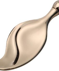 Housoutil Rouleau de Massage Facial en Alliage de Zinc Forme Feuille Or, Outil Multifonctionnel Compact pour Visage et Yeux, Appareil de Massage Anti-âge
