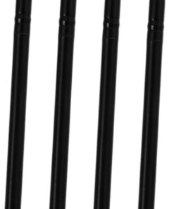 OUNONA Lot de 4 Pinceaux à Paupières Noirs et Blancs Compacts, Applicateurs Doux en Silicone et Aluminium, Outils de Maquillage pour Yeux, pour Voyage et Maquillage Précis