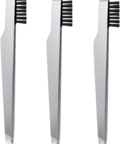 VALICLUD 3 Pièces Pince à Épiler Acier Inoxydable à Sourcils Angulaires Outil de Portable et Multifonction Couleur Argentée