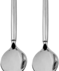 ULTECHNOVO Cuillère à Maquillage En Alliage De Zinc 2 Pièces 7 Cm Applicateur Précis Soins Du Visage Polyvalent Voyage Sticks Crème Yeux Outil Cosmétique Métallique