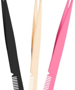 VICASKY 3pièces Pince à Cils Outil Applicateur De Cils Pince Acier Inoxydable Avec Peigne