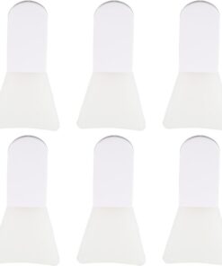 Angoily Lot de 6 Pinceaux en Silicone Souple pour Masque Visage, Brosse Portable Blanche, Outil Doux et Respectueux Peau pour Application Facile du Masque de Boue