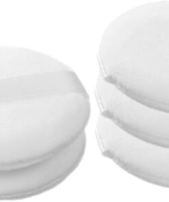 Houppettes à Poudre Outil de Maquillage Blanches en Velours Coupé Lot de 5 Souple et Simple pour Noël et Anniversaires pour Application de Poudre